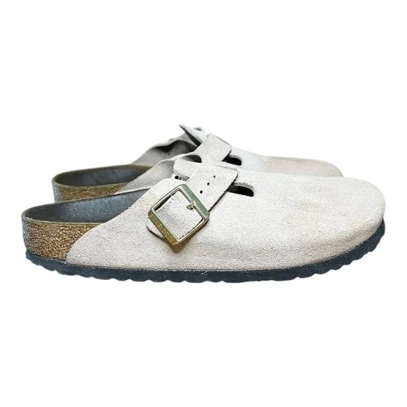Birkenstock Boston Suede Clogs Very Pale Pink EU 42 Men’s 9–9.5 Women’s 11.5 12 - Picture 1 of 11